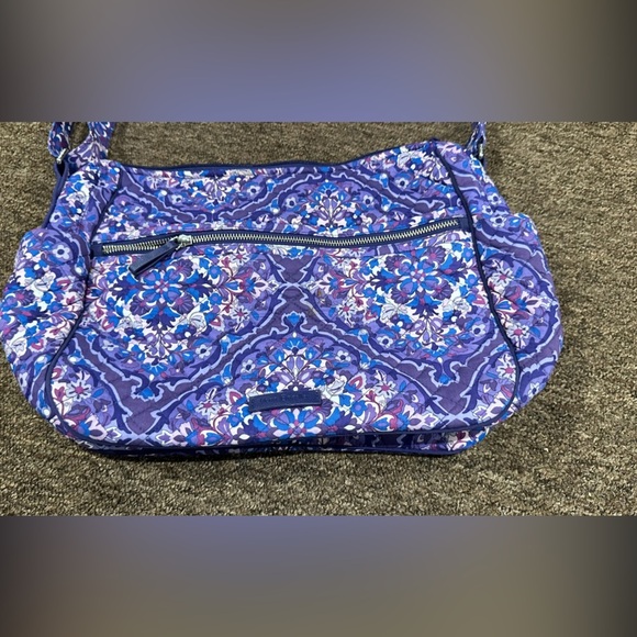 Vera Bradley Woman’s Bag Tote Shoulder Bag Handbag Purple Paisley Floral - Picture 2 of 7